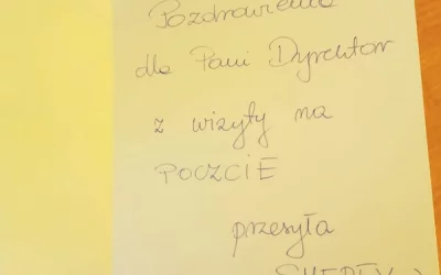 "Smerfy" - wizyta na poczcie