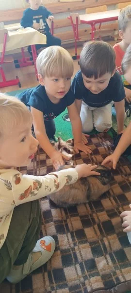 Królik Baksiu z wizytą u "Smerfów"