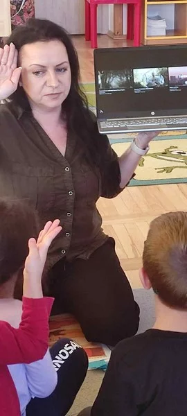 Zajęcia z logopedą w grupie "Skrzaty"