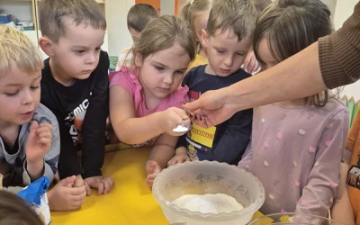 Motylki pieką ciasto marchewkowe