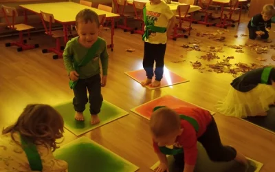 Zajęcia sensoryczne w grupie Smerfy